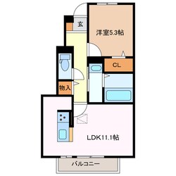 日永駅 徒歩5分 1階の物件間取画像